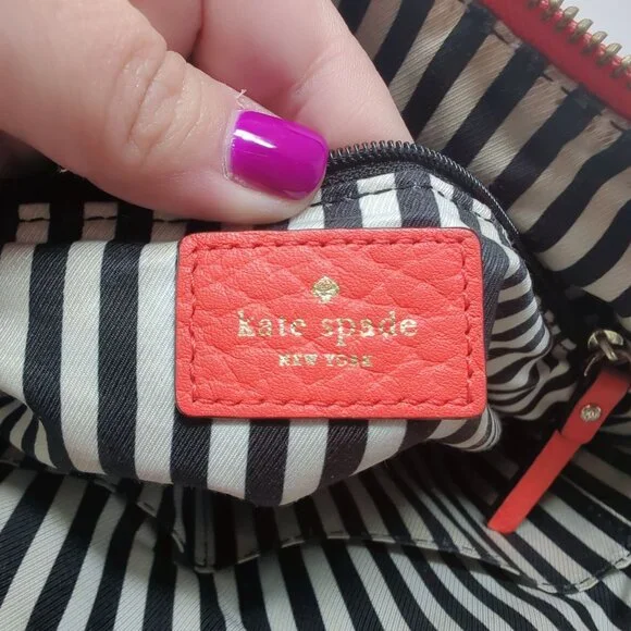 Kate Spade Orange Purse Bag Top Handle Crossbody Satchel - Picture 16 of 16